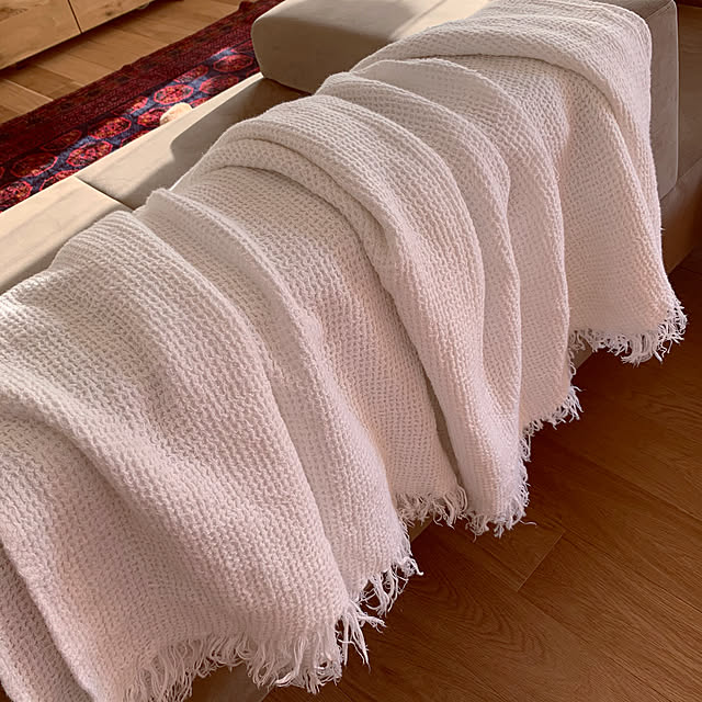 LINEN&DECOR/ソファーカバー/リネン100%/築40年以上/中古マンション...などのインテリア実例 - 2021-02-23 08:17:34