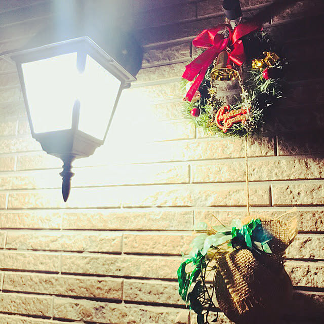 玄関/入り口/クリスマス/100均/フェイクグリーンのインテリア実例 - 2018-11-03 07:12:56