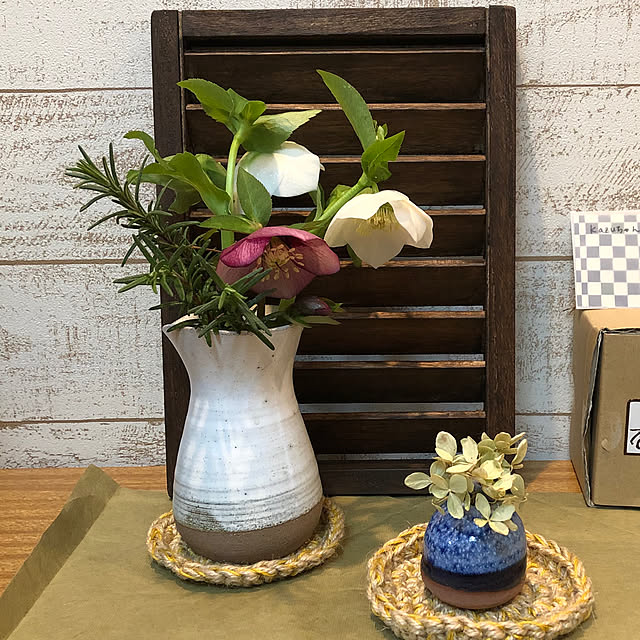 クリスマスローズ/ローズマリー/徳利/陶芸作品/一輪挿し...などのインテリア実例 - 2019-03-04 21:32:22