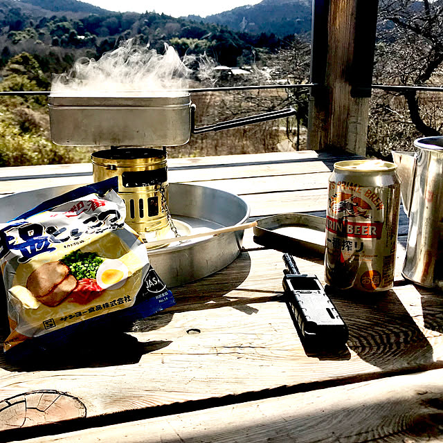 ウッドデッキ/花粉は辛いよ/昼間のビールはなぜ美味い❤️/癒しセット/幸せ時間...などのインテリア実例 - 2021-03-14 21:08:31