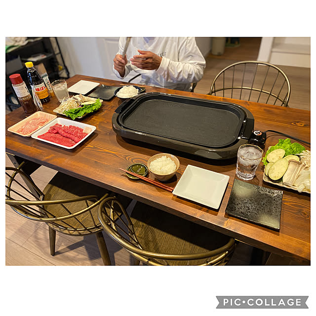 ダイニングテーブル/山善/山善ホットプレート/山善食卓部/ホットプレート...などのインテリア実例 - 2022-05-05 22:51:14