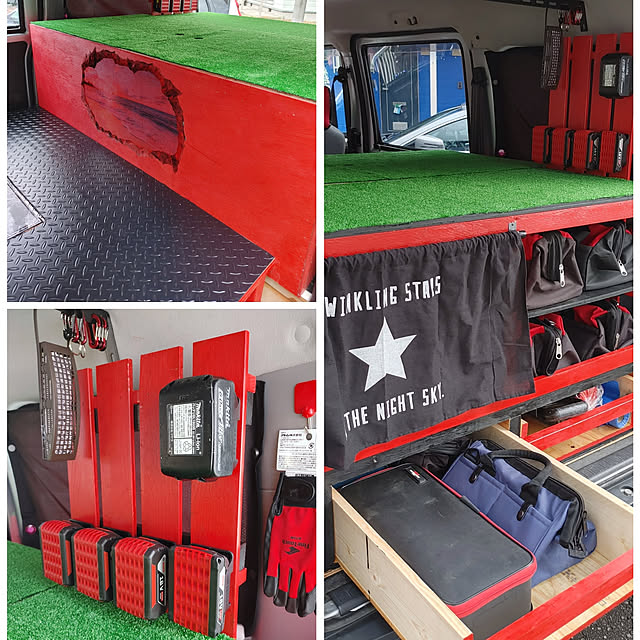 DIY/車/赤黒/車内インテリア/収納...などのインテリア実例 - 2020-09-02 18:13:25