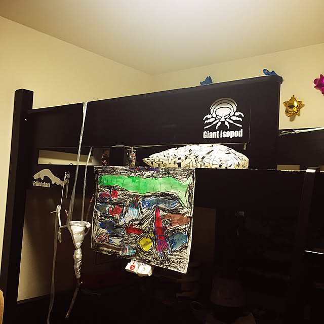 部屋全体/深海魚/カッティングステッカー/カッティングシート/次男の部屋...などのインテリア実例 - 2018-12-22 22:57:09