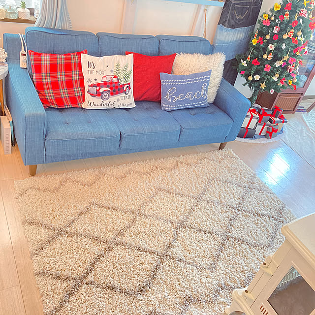 ラグ/クリスマス/ビーチスタイル/海を感じる暮らし/shein クッションカバー...などのインテリア実例 - 2022-11-19 14:23:19