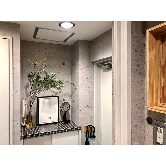 小手鞠/枝物/花瓶/モノトーンインテリア/壁紙...などのインテリア実例 - 2021-02-09 23:34:22
