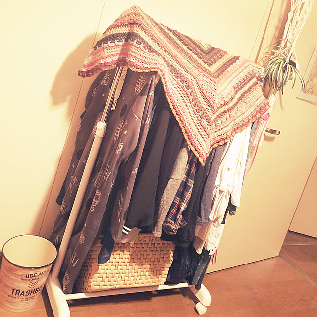 部屋全体/ハンガーラック/山善トローリーハンガーモニター応募/賃貸/団地でも諦めない！...などのインテリア実例 - 2018-12-02 00:38:36
