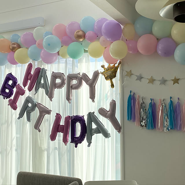i-cube/バルーンデコレーション/バルーンガーランド/誕生日ディスプレイ/誕生日飾り付け...などのインテリア実例 - 2022-02-23 18:48:50