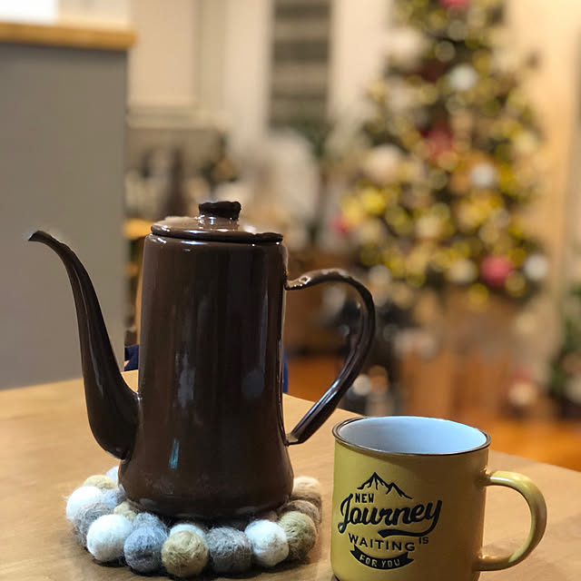 机/山善温調ケトルモニター応募/コーヒータイム/カフェ/鍋敷きハンドメイド...などのインテリア実例 - 2018-12-12 23:06:15
