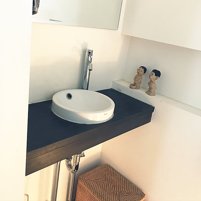 バス/トイレ/カフェ風/モノトーン/無印良品のインテリア実例 - 2017-07-24 07:10:34