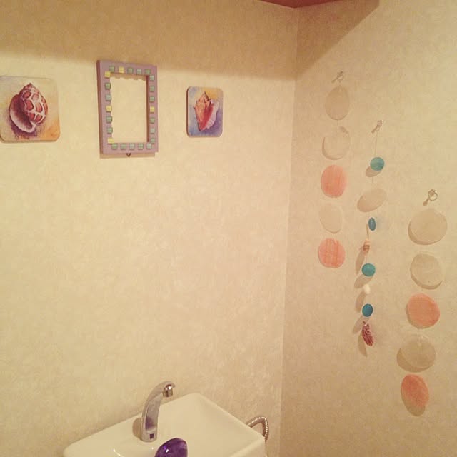 バス/トイレ/DIY/ハンドメイド/シェルの雑貨/バリ風...などのインテリア実例 - 2014-08-09 09:14:52