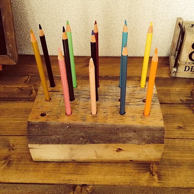 机/DIY/古木材/手作り/いろえんぴつ...などのインテリア実例 - 2014-10-09 07:51:47