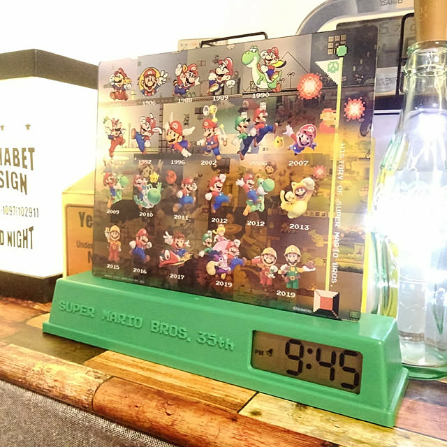 ベッド周り/マリオ/スーパーマリオブラザーズ/一番くじ/目覚まし時計...などのインテリア実例 - 2021-03-05 12:28:59