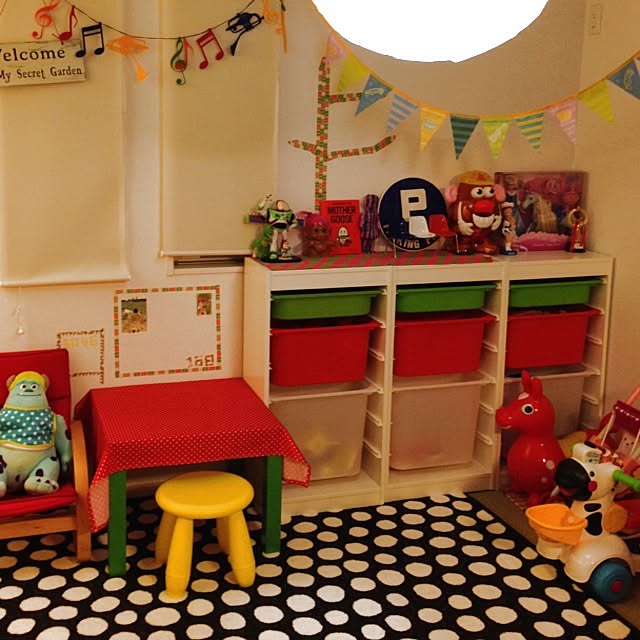 部屋全体/マスキングテープ/ガーランド/100均/IKEA...などのインテリア実例 - 2013-10-15 23:12:49