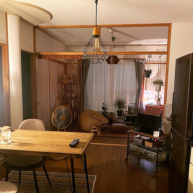 部屋全体/観葉植物/一人暮らし/カフェ風/照明のインテリア実例 - 2023-08-05 16:52:43