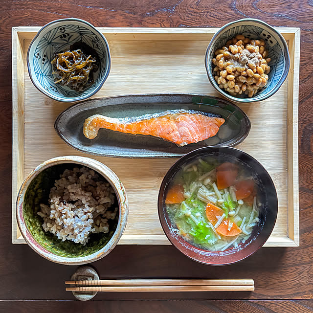 机/なんでもない日の朝餉/海人のもずく/本日の朝餉/和食...などのインテリア実例 - 2025-12-13 09:34:36