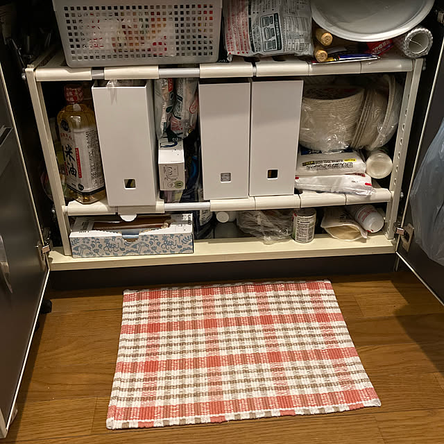 onemの伸晃-SHINKO 伸晃 Belca/ベルカ KW2-EX　シンク下フリーラックワイド 伸縮タイプ ※お客様組立品 〔belcakits〕【zakkakagu】【kitchenshunou】【キッチン収納】【水周り】【掃除】の家具・インテリア写真
