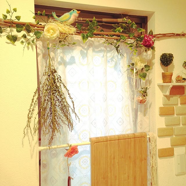 キッチン/salut!/ドライフラワー/100均/多肉植物のインテリア実例 - 2016-03-16 16:29:59