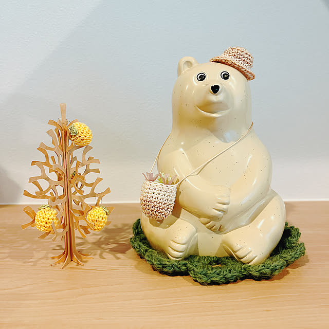 しろくま貯金箱小物＊ひまわりset その他インテリア雑貨 Felice