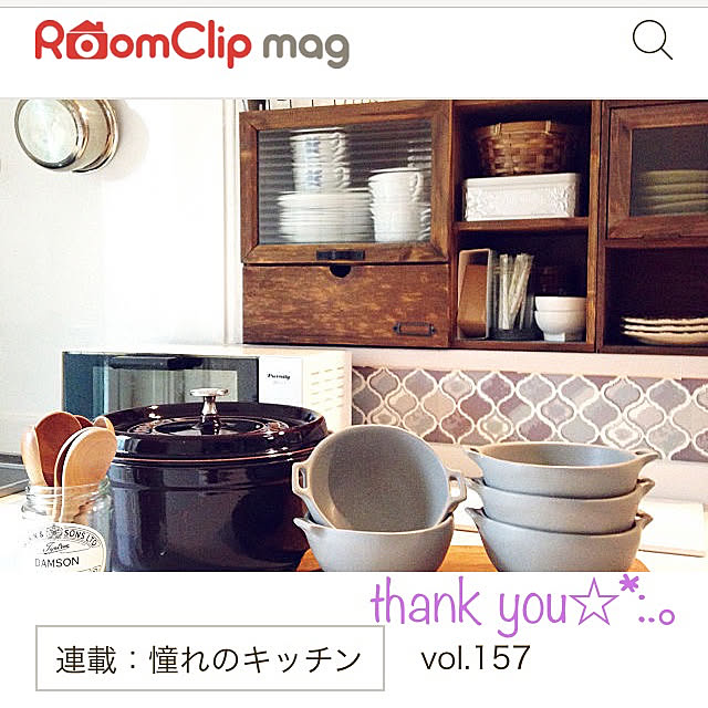 部屋全体/RoomClip mag/憧れのキッチン/いつもいいねやコメント感謝です♩/RCの皆さまに感謝♡のインテリア実例 - 2018-02-11 19:49:06