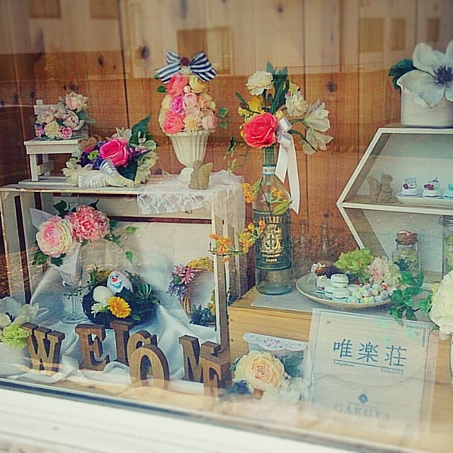 玄関/入り口/一軒家/アーティフィシャルフラワー/花のある暮らし/フェイクグリーン...などのインテリア実例 - 2017-04-16 20:38:40