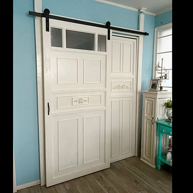棚/barn door/ハンドメイド/DIY/白...などのインテリア実例 - 2023-07-21 09:03:11