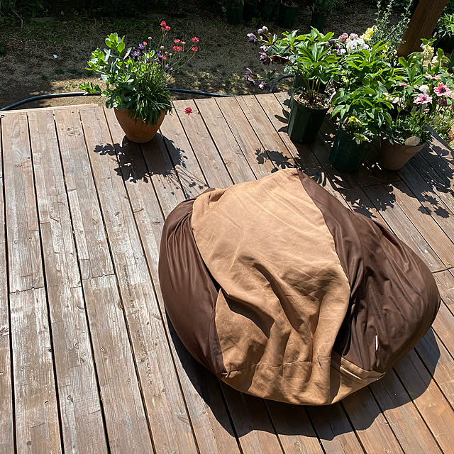 ビーズクッション/DIY/ウッドデッキのある暮らし/ウッドデッキDIY/縁側ウッドデッキ...などのインテリア実例 - 2020-05-01 21:58:05