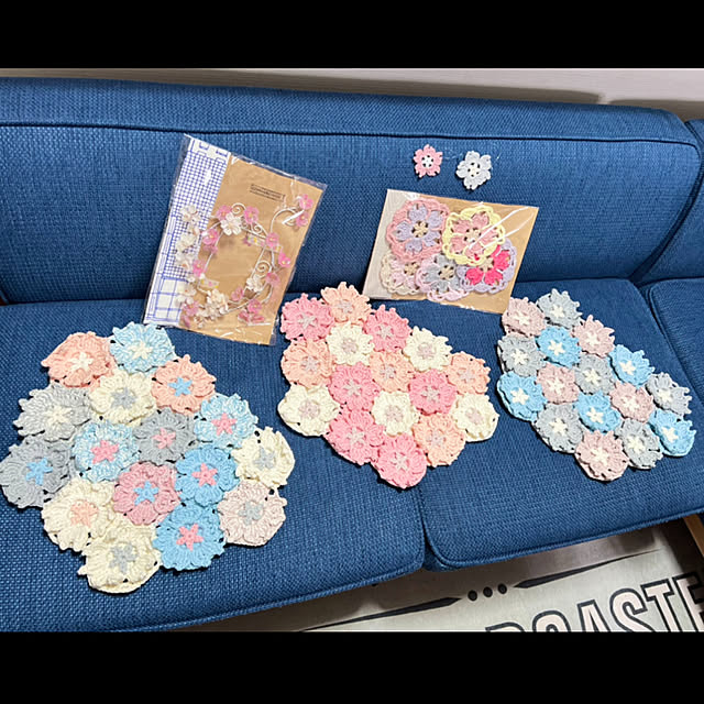 zenoさんの作品♡/minne zeno/リビング/令和の桜　コースター５枚組/スイッチカバー『桜東風　さくらごち』...などのインテリア実例 - 2022-02-16 22:22:13