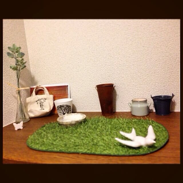 玄関/入り口/賃貸/100均/セリア/植物...などのインテリア実例 - 2014-07-05 16:24:51