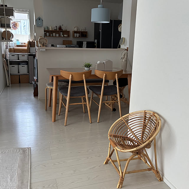部屋全体/ラタンチェア/木製家具/無印良品/壁につけられる家具のインテリア実例 - 2025-06-06 13:31:47