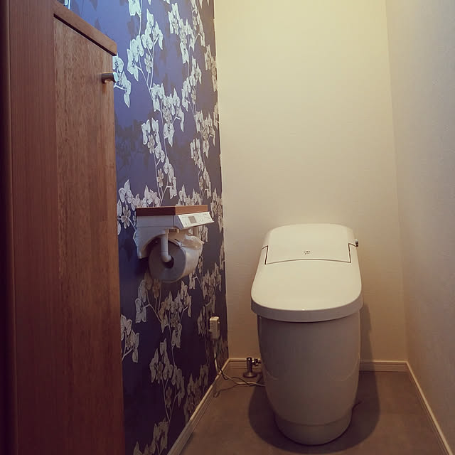 バス/トイレ/アクセントクロス/トイレ/トイレの棚/トイレの壁紙のインテリア実例 - 2019-03-09 09:53:57
