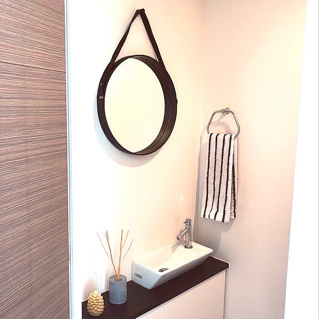 バス/トイレ/H&M HOME/ハンギングミラー/モノトーン雑貨/新入り...などのインテリア実例 - 2018-11-14 11:29:55