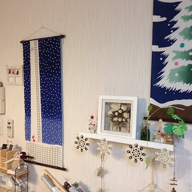 壁/天井/クリスマス/雑貨/100均/観葉植物...などのインテリア実例 - 2015-11-23 09:18:58