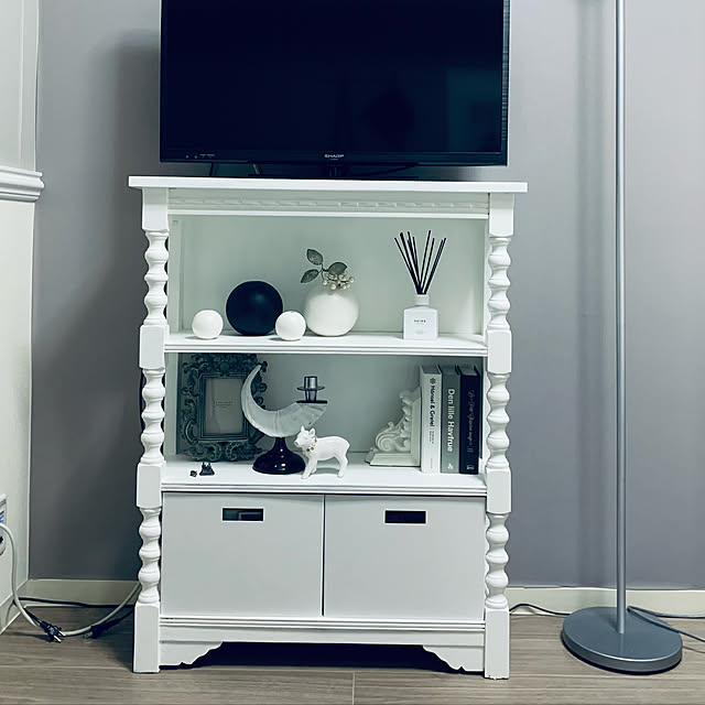 IKEA/テレビ周り/1K/モノトーン/シンプル...などのインテリア実例 - 2021-05-19 20:44:03