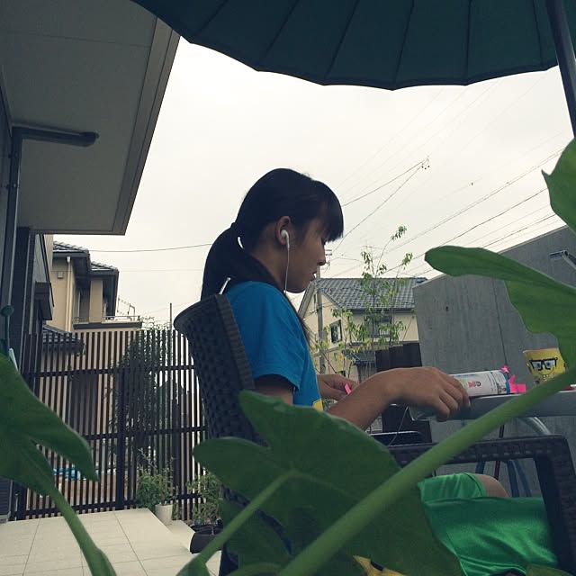 玄関/入り口/台風前で無風/この曇りが勉強には最適/テラス☆/娘ちゃんのインテリア実例 - 2014-10-12 13:33:17