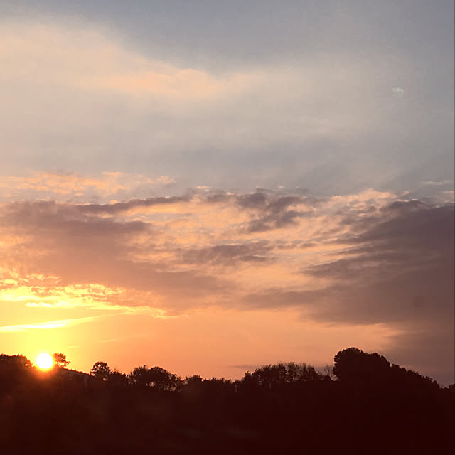 リビング/秋の空/夕焼け雲/夕焼け空/サッシ...などのインテリア実例 - 2018-11-11 21:01:24