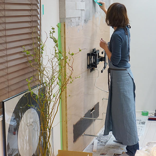 DIY/エコカラット/壁掛けテレビ/NO GREEN NO LIFE/ig→mayumi＿epice...などのインテリア実例 - 2020-10-19 17:23:42