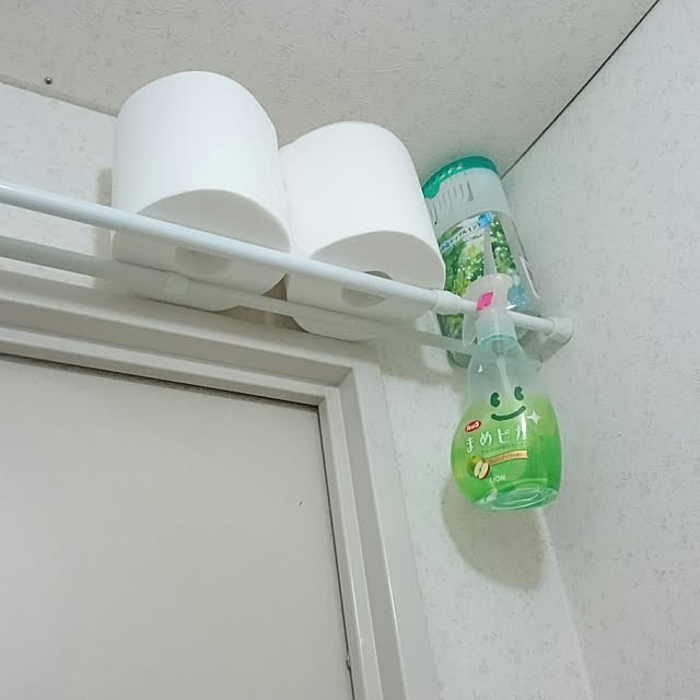 バス/トイレ/100均/つっぱり棒/トイレットペーパーの収納のインテリア実例 - 2017-05-08 20:41:30