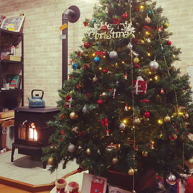 部屋全体/クリスマス/DIY/ペレットストーブ/クリスマスツリー240㎝のインテリア実例 - 2019-12-02 07:49:09
