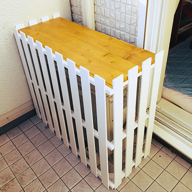 玄関/入り口/すのこ/室外機カバー/DIY/ニトリのインテリア実例 - 2018-07-01 17:26:19