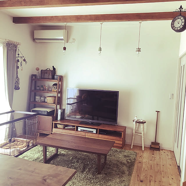部屋全体/ブラウンインテリア/コタツテーブル/カフェ風インテリア/ドッグルームサークル...などのインテリア実例 - 2024-12-31 11:13:39