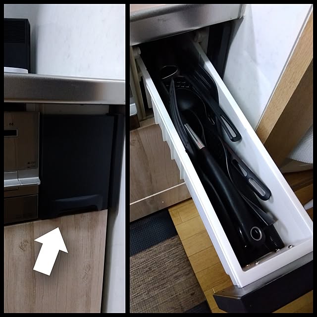 キッチン/引き出し収納/コンロ横引き出し/コンロ横引き出し収納/調理小物...などのインテリア実例 - 2026-06-20 10:47:15