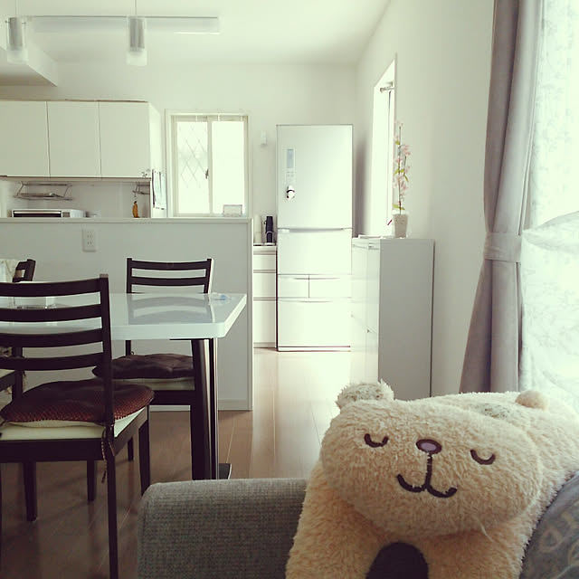 部屋全体/ダイニングテーブル＆チェア/ソファー/冷蔵庫/キッチンカウンター...などのインテリア実例 - 2018-05-07 18:28:44