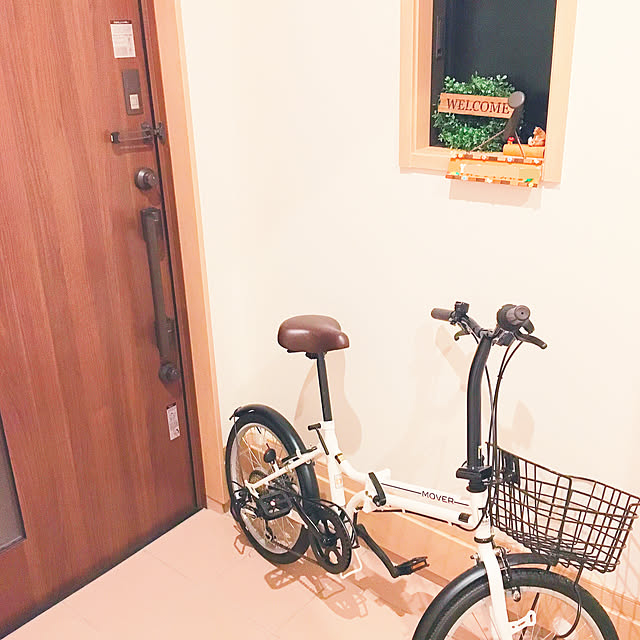 玄関/入り口/自転車置き場がない…/初投稿/すっきり暮らしたい/表札DIY...などのインテリア実例 - 2017-09-04 20:01:14