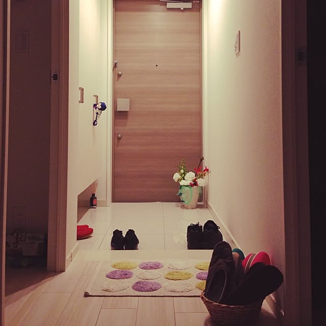玄関/入り口/植物/100均/ナチュラルキッチンのインテリア実例 - 2014-04-22 21:46:38