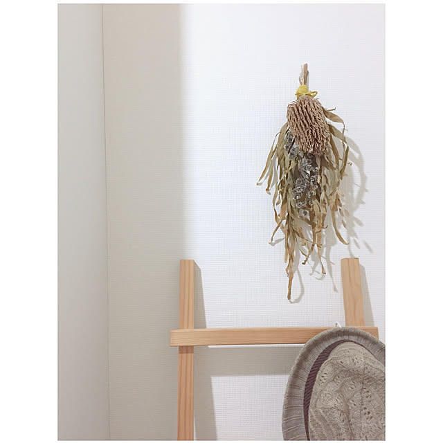 壁/天井/ラダーＤIY/スワッグ/ドライフラワーのある暮らし/NO GREEN NO LIFE...などのインテリア実例 - 2018-11-09 20:07:54