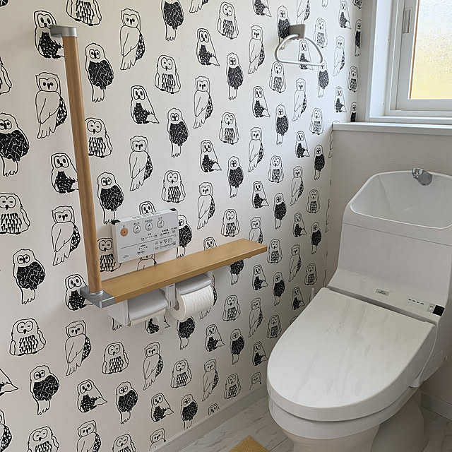 2階トイレ/ふくろうの壁紙/お気に入り/バス/トイレのインテリア実例 - 2019-11-27 11:38:15