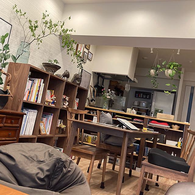 ブラウン家具/観葉植物/グリーン/アンティーク/無印良品...などのインテリア実例 - 2021-07-02 16:53:22