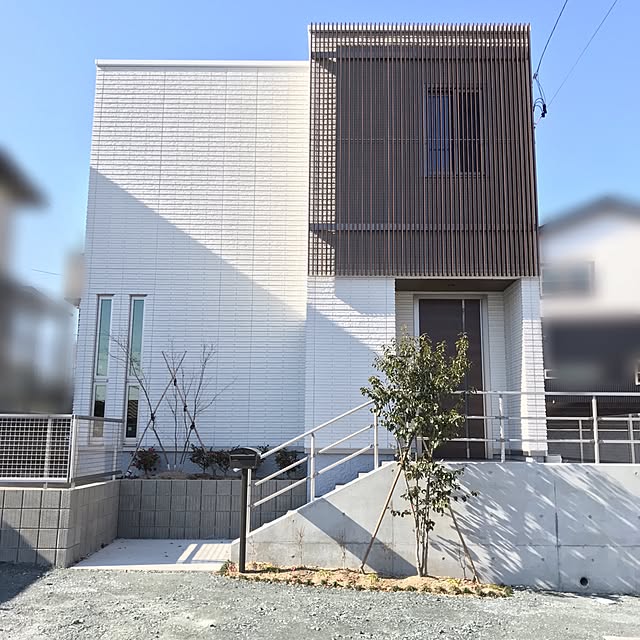 部屋全体/縦格子/外観/植栽変更予定/新築...などのインテリア実例 - 2017-01-22 14:03:28