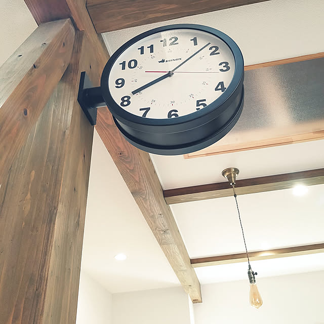 Tikiの-【通常在庫】ダルトン ダブルフェイス 時計 ウォールクロック 両面時計 S82429 壁付 Double face wall clock ブラック 壁掛けの家具・インテリア写真