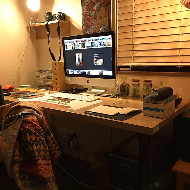 机/ペンドルトン/iMac/無印良品のインテリア実例 - 2017-09-13 23:49:36